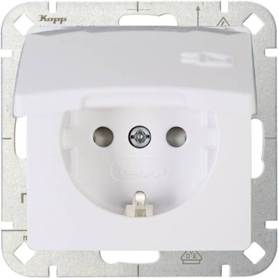 Kopp HK05 arctic wit inbouw stopcontact RA met deksel - 4621510