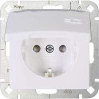 Kopp HK05 arctic wit inbouw stopcontact RA met deksel - 4621510 - thumbnail