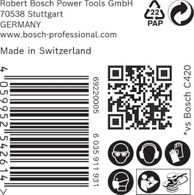 Bosch Accessories EXPERT C470 2608900923 Excenterschuurpapier Geperforeerd Korrelgrootte (num) 240 (Ø) 150 mm 50 stuk(s)