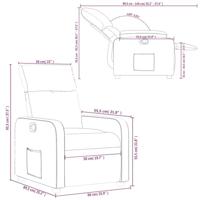 Fauteuil verstelbaar kunstleer cappuccinokleurig - thumbnail