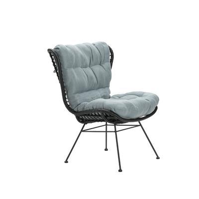 Libelle relax fauteuil loungestoel black rotan en mint grey Garden Impressions - Garden impressions