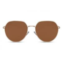 CWI zonnebril rechthoekig volledig omrand cat. 3 goud/bruin - thumbnail