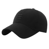 Baseball Cap Triple Stripe - All Black - thumbnail