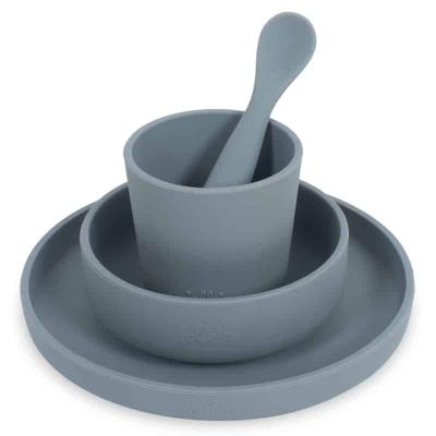 Jollein dinerset siliconen Storm grey Jollein dinerset siliconen Storm grey