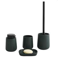 MSV Toiletborstel in houder|wc-borstel Malmo - keramiek - donkergroen - thumbnail