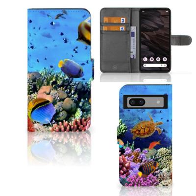 Google Pixel 7A | Telefoonhoesje | Met pasjeshouder | Vissen