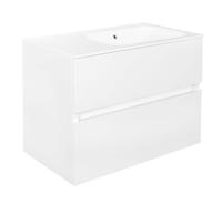 Best Design Onderkast Splash White Greeploos 80x56x47 cm 2 Softclose Laden Glans Wit - thumbnail