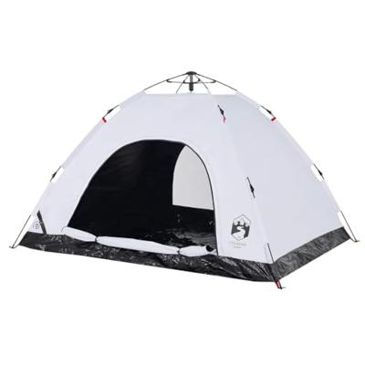 Tent 4-persoons snelontgrendeling verduisterende stof wit