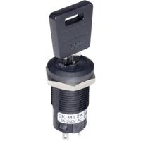 NKK Switches CKM13EFW01 CKM13EFW01 Sleutelschakelaar 250 V/AC 3 A 1x aan/uit/aan 2 x 45 ° 1 stuk(s) - thumbnail