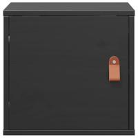 Wandkast 31,5x30x30 cm massief grenenhout zwart - thumbnail