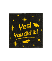 Classy Servetten Yes You Did It Zwart/Goud (16st) - thumbnail