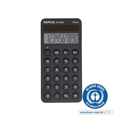 Maul ECO MD 2 Zakrekenmachine Zwart Aantal displayposities: 10 werkt op zonne-energie (b x h x d) 72 x 147 x 13 mm Maul ECO MD 2 Zakrekenmachine Zwart Aantal displayposities: 10 werkt op zonne-energie (b x h x d) 72 x 147 x 13 mm