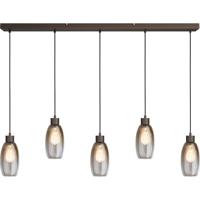 Masterlight Glazen hanglampOlive 5x Ø 12,5cm - cacao - 2431-15-130-5-02-12 - thumbnail