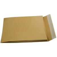 Gallery enveloppen met balg ft 229 x 324 x 35 mm, stripsluiting, bruine kraft, doos van 250 stuks - thumbnail