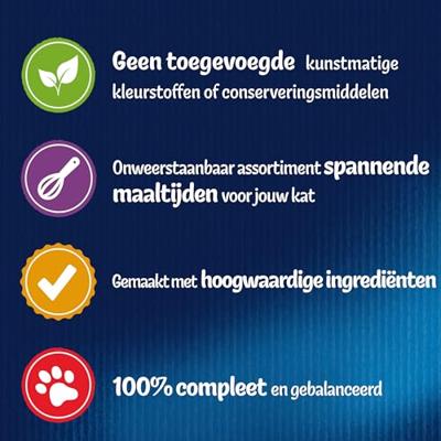 Felix Elke Dag Feest Mix Selectie met tonijn, kabeljauw, rund, kip in gelei natvoer kat 1 doos (80 stuks) - thumbnail