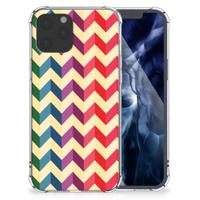 iPhone 12 Pro Max Doorzichtige Silicone Hoesje Zigzag Multi Color - thumbnail