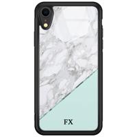 iPhone XR glazen hoesje ontwerpen - Marmer blauw - thumbnail