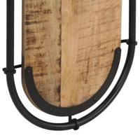 VidaXL Wandkapstokken 2 st met 4 haken massief ruw mangohout - thumbnail
