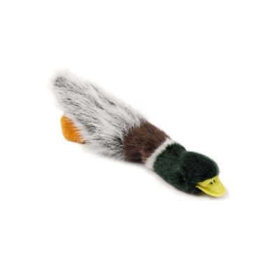 Pluche hondenspeeltje platte eend 26 cm