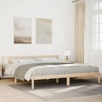 Bedframe extra lang zonder matras massief grenenhout 200x220 cm - thumbnail