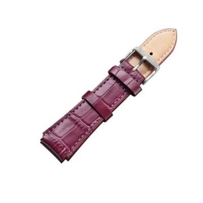CAGARNY eenvoudige Fashion horloges Band zilveren gesp-lederen horlogebandje breedte: 18mm(Purple)