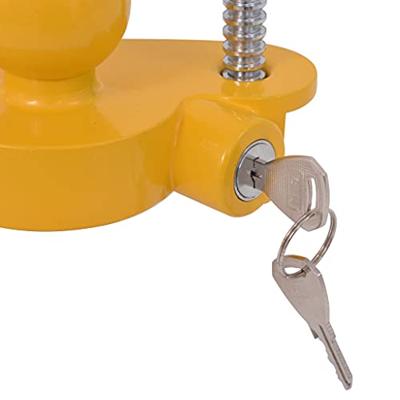 VidaXL Aanhangwagenslot met 2 sleutels staal en aluminiumlegering geel