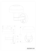 Trio Design wandlampFraser grijs met sensor - 262569178 - thumbnail