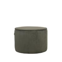 LABEL51 Poef 'Tibo' Rib, kleur Army Green - thumbnail
