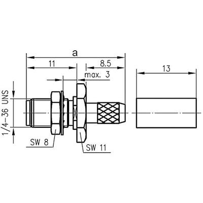 Telegärtner 100027647 100027647 SMA-connector Bus, recht 50 Ω 1 stuk(s) Telegärtner 100027647 100027647 SMA-connector Bus, recht 50 Ω 1 stuk(s)