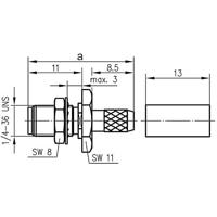 Telegärtner 100027647 100027647 SMA-connector Bus, recht 50 Ω 1 stuk(s) - thumbnail