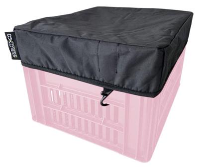 Fietskrathoes DS Covers Crate M (kratten t/m 35 t/m 45 cm) - zwart