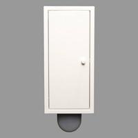 Inbouw Toilet borstel Brush-Up Gepoedercoat Wit Etsero - thumbnail