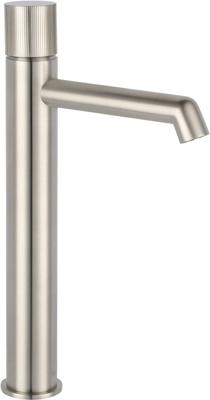Ben Engraved Line verhoogde wastafelkraan RVS-look