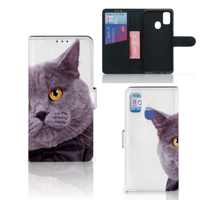 Samsung Galaxy M21 | M30s Telefoonhoesje met Pasjes Kat - thumbnail