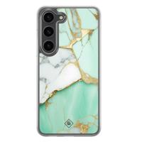Samsung Galaxy S23 Plus hybride hoesje - Marmer mintgroen - thumbnail