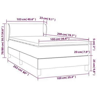 Boxspring met matras fluweel roze 100x200 cm