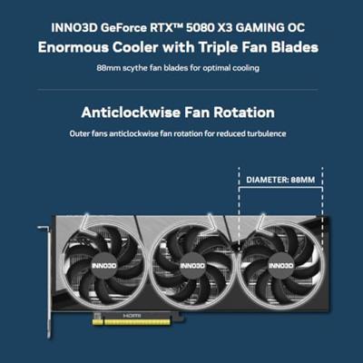 INNO3D GeForce RTX 5080 X3 Gaming OC 16GB