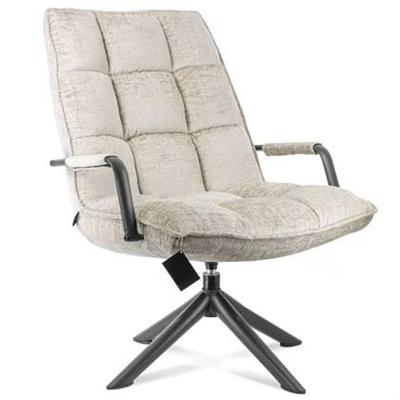 Draaifauteuil met Armleuning - Fauteuil - Beige - 70 x 80 x 100 cm