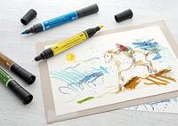 Faber Castell Tekenstift Pitt Artist Pen duo marker - etui a 5 stuks - thumbnail