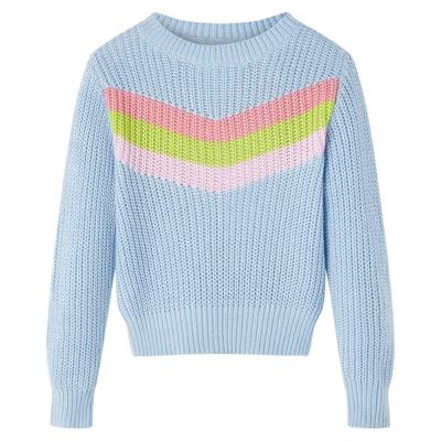 Kindertrui gebreid 104 blauw