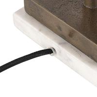 QAZQA Art Deco tafellamp brons met marmeren voet - Leaf - thumbnail