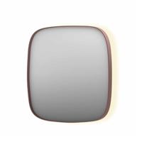 Spiegel INK SP30 100x4x100 cm incl. Indirect LED-Verlichting Rondom en Spiegelverwarming Geborsteld Koper - thumbnail