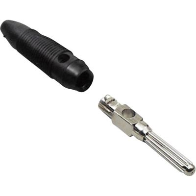 TRU COMPONENTS Pluimstekker Stekker, recht Stift-Ø: 4 mm Zwart 1 stuk(s)