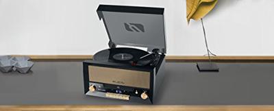 Muse MT-110 B retro stereo-installatie met platenspeler, bluetooth, cd-speler en radio met USB voor afspelen en opnemen, zwart