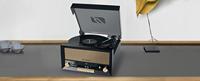 Muse MT-110 B retro stereo-installatie met platenspeler, bluetooth, cd-speler en radio met USB voor afspelen en opnemen, zwart - thumbnail