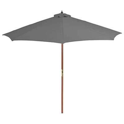 Parasol met houten paal 300 cm antraciet