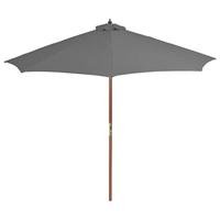 Tuinparasol met houten paal 300 cm antraciet - thumbnail