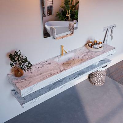 MONDIAZ ALAN-DLUX 200cm planchet Glace. Vrijhangende wastafel CLOUD midden 1 kraangat, kleur Glace. MONDIAZ ALAN-DLUX 200cm planchet Glace. Vrijhangende wastafel CLOUD midden 1 kraangat, kleur Glace.