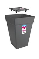 Bloempot Elho Ø 29,5 cm Wit Polypropyleen Plastic Vierkant Modern - thumbnail