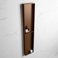 MONDIAZ EASY Nis 89,5x29,5cm in solid surface kleur Rust | Rust. 2 vakken geschikt voor in- of opbouw - thumbnail